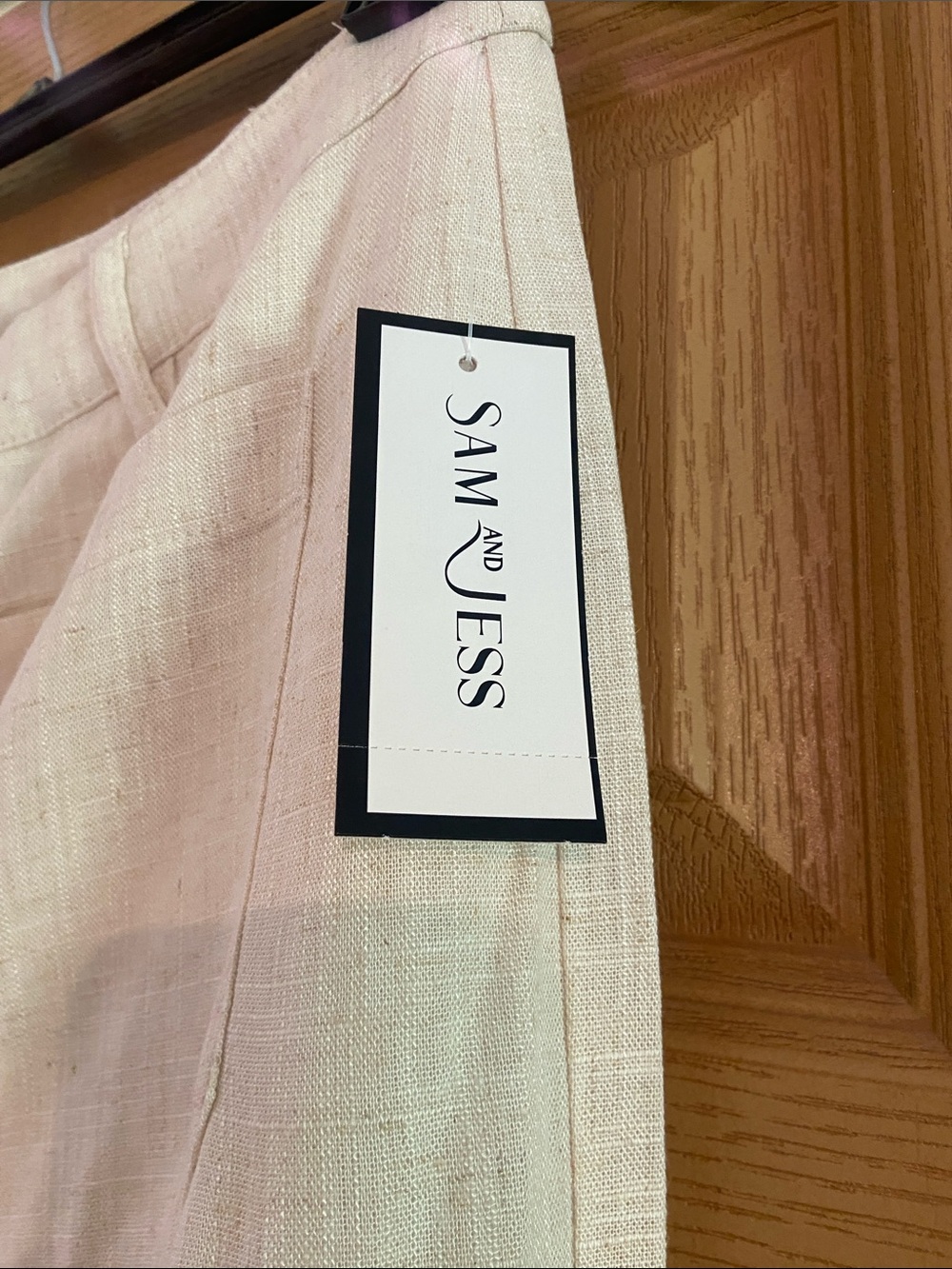NWT Wide-Leg Linen Pants in Cream